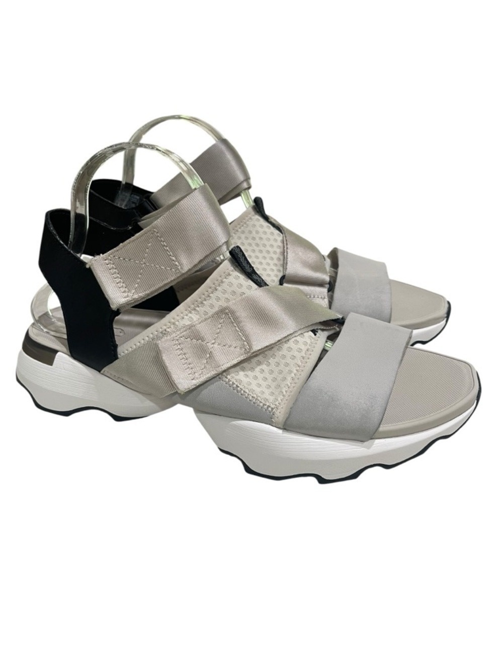 Sorel Women’s Kenetic Impact Strappy Sandal SZ 12 Fawn Beige Black White